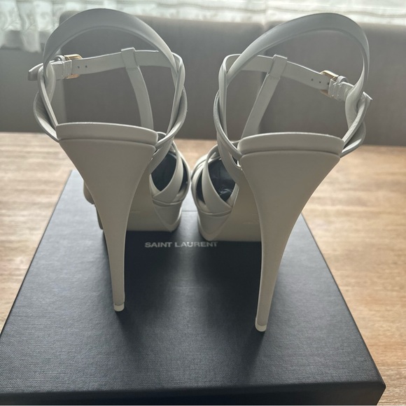 Saint Laurent White 105mm Platform Tributes 42 - Picture 4 of 7